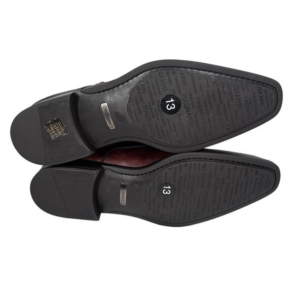 Magnanni For Neiman Marcus Double Monk Strap Loafers Men’s 13 M Brown Shoes New - Picture 5 of 9